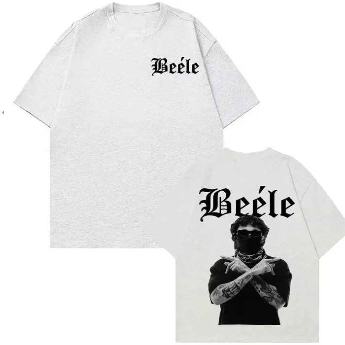 Rappeur BEELE Album de musique 2025 t-shirts imprimés pour hommes haute rue Vintage gothique T-shirt mâle été hauts