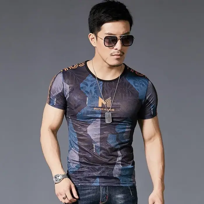 T-shirt Streetwear à rayures pour hommes