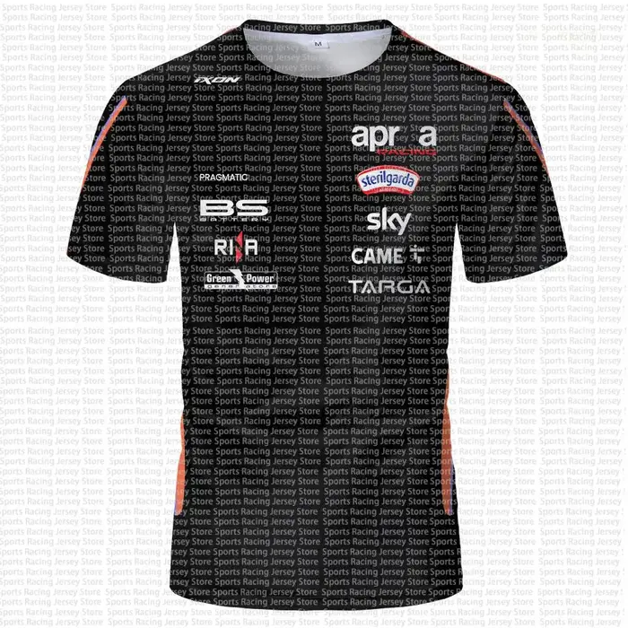 T-shirt homme noir style course imprimé 3D, manches courtes, col rond, inspiré des équipes sportives