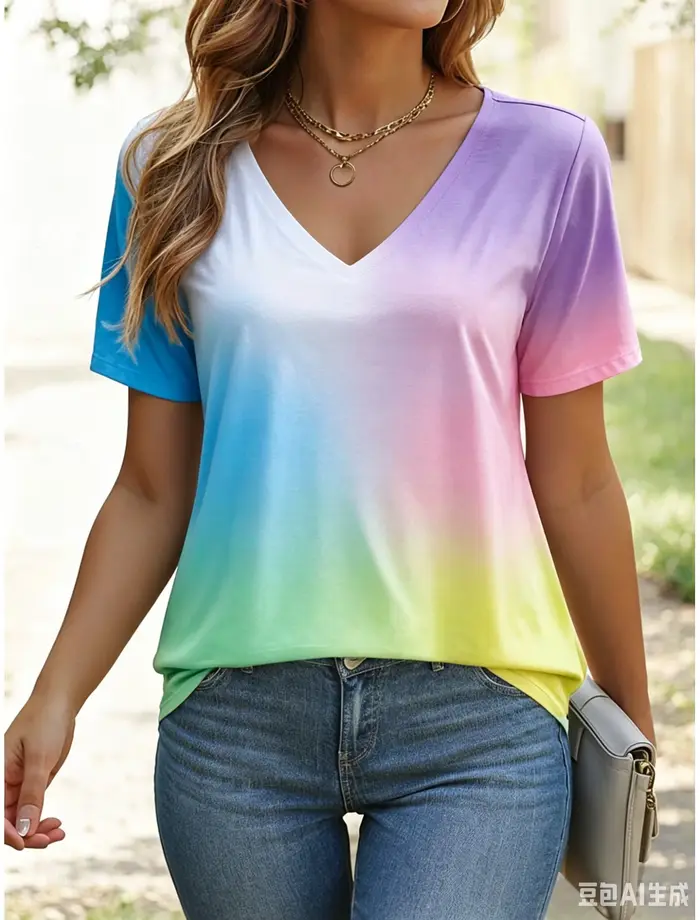 T-shirt pour femme dégradé imprimé