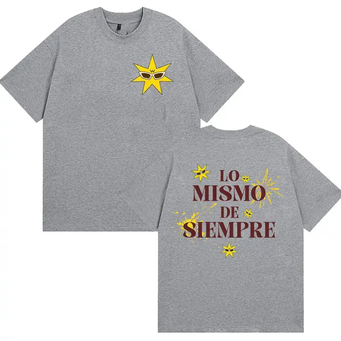 T-shirt imprimé Mora Lo Mismo De Siempre Tour 2026 pour hommes et femmes