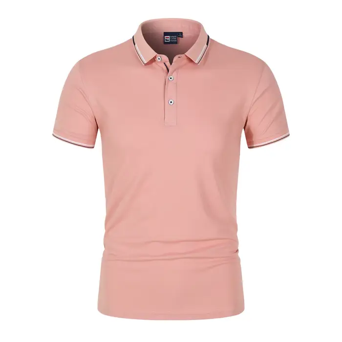 Polo d'été pour hommes, couleur unie, T-shirt à manches courtes, style européen et américain, col mo