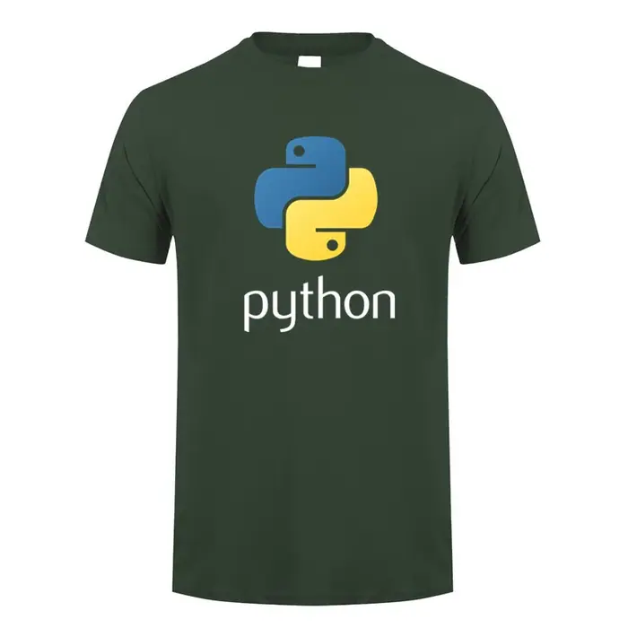 Langue de programmation informatique Python t-shirt hommes coton été à manches courtes programmeur de Code t-shirts