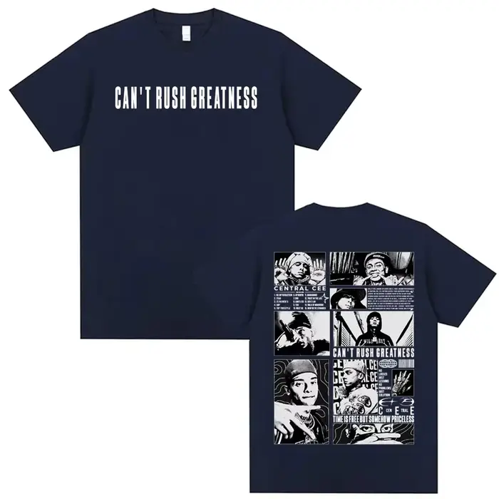 T-shirt Homme 2026 Central Cee Can't Rush Greatness World Tour – Mode Rétro Décontractée Ins