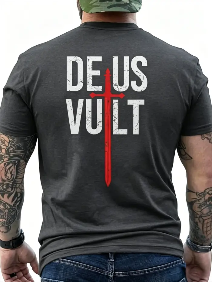 T-shirt Deus Vult I God Wills It Crusades pour homme