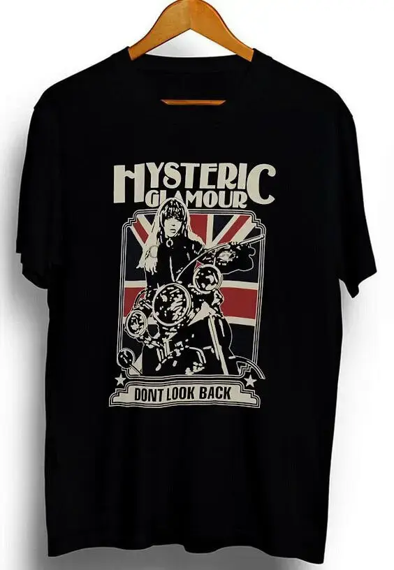 T-shirt en coton noir au design agréable, Remake HYcottages IC GLAMOUR, TE7043