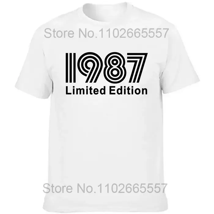 Classique 1987 Original Vintage édition rétro anniversaire t-shirts été graphique coton Streetwear à manches courtes cadeau T-shirt