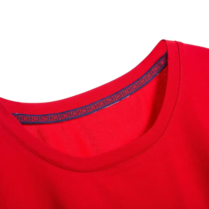 T-shirt pour femme CHCH, mode, broderie à la main, haut décontracté à col rond