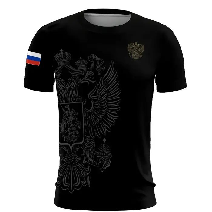 Russie hommes T-Shirts 3d drapeau russe T-Shirt à manches courtes