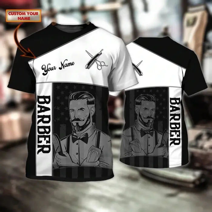 T-shirt Barber Life unisexe