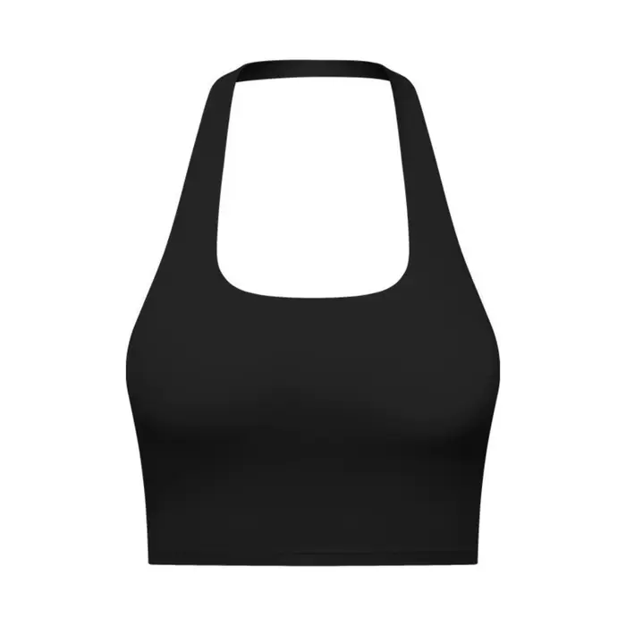 Débardeur court à col halter avec rembourrage