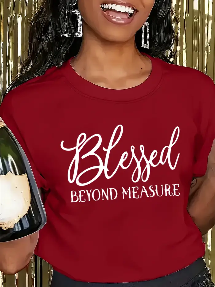 T-shirt pour femme Blessed Beyond Measure - Motif Faith