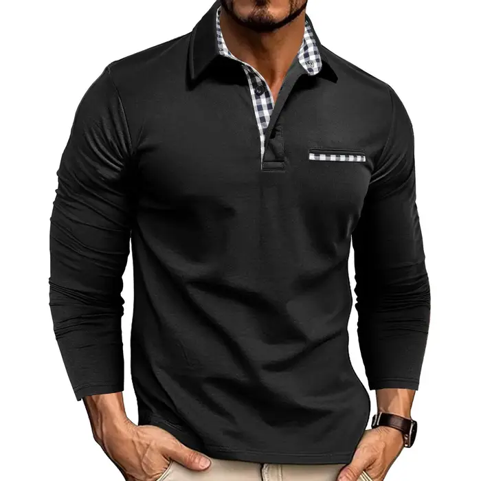 Polo à manches longues pour homme