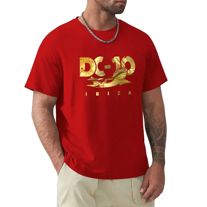 T-Shirt DC10 Bar Club IBIZA MODEL noir Vintage Gold