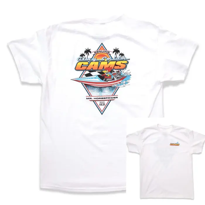 T-shirt en coton avec motif de voiture de course classique Gray Woodpecker, pour hommes et femmes, s