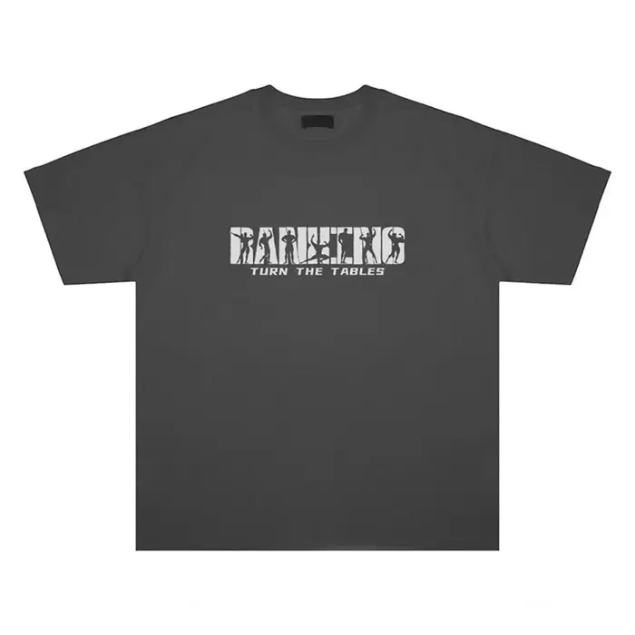 T-shirt col rond pour hommes, confortable et respirant, avec lettres imprimées, entraînement muscula