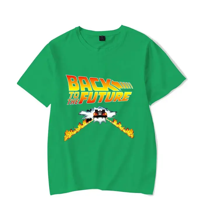 Chaud retour vers le futur imprimé t-shirts unisexe décontracté hauts été à manches courtes Harajuku
