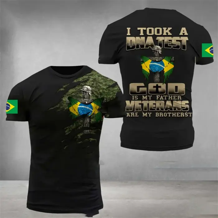 Brésil drapeau hommes T-Shirt impression 3D brésilien