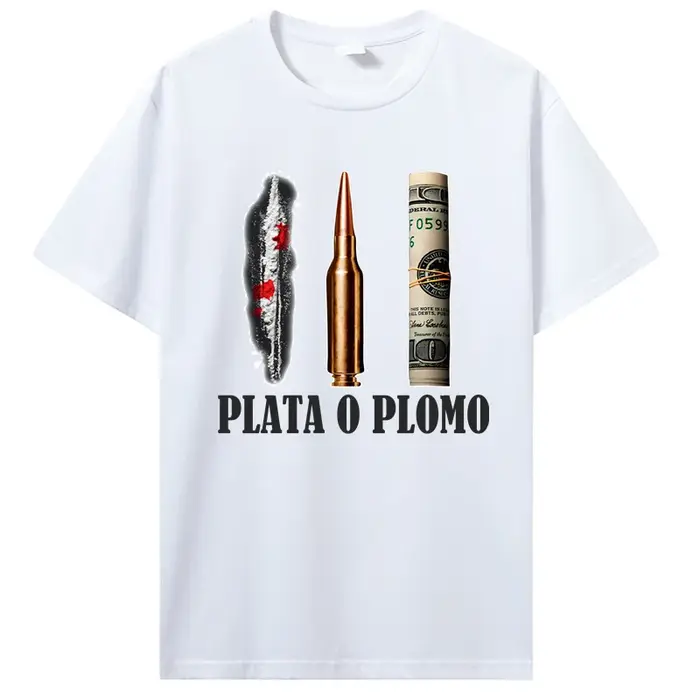 T-shirt pour homme, couleur argent ou plomb, EL Patron