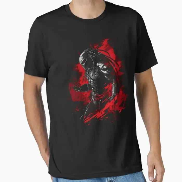 Predator 80s horreur science fiction le Monster Hunter Alien imprimé t-shirt pour hommes 100% coton grande taille hauts pour adultes S-6XL