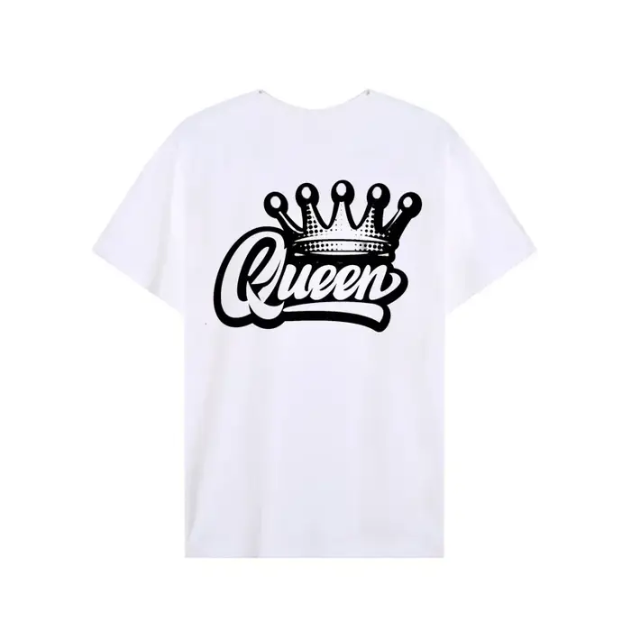 Roi reine couronne imprimer amoureux Couples T-shirt Harajuku femmes