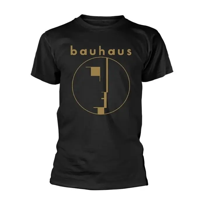 T-shirt noir pour homme avec logo Bauhaus Spirit en or