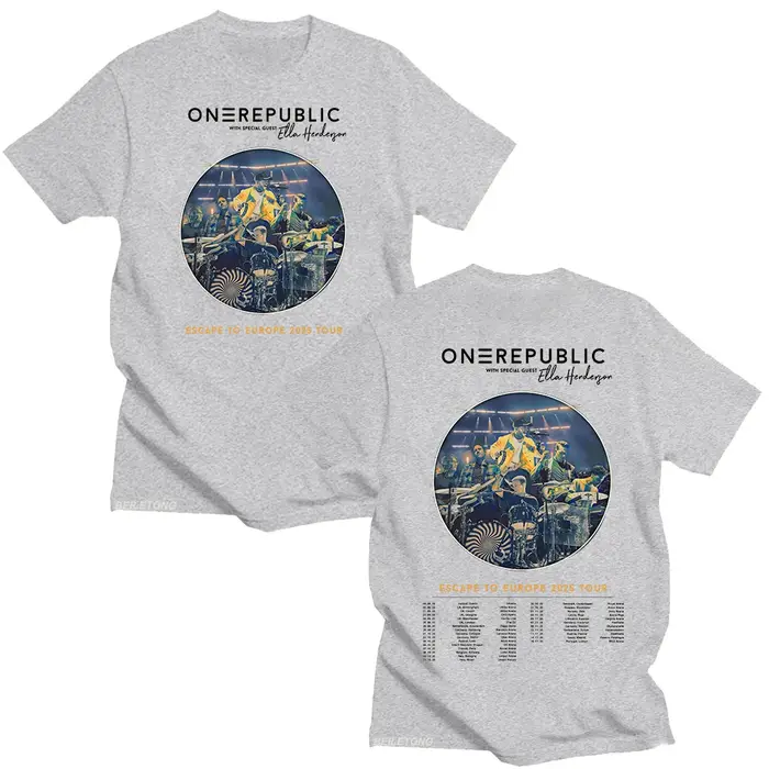 Escape To Europe 2025 Tour T-shirt OneRepublic Fans Cadeau Parfait