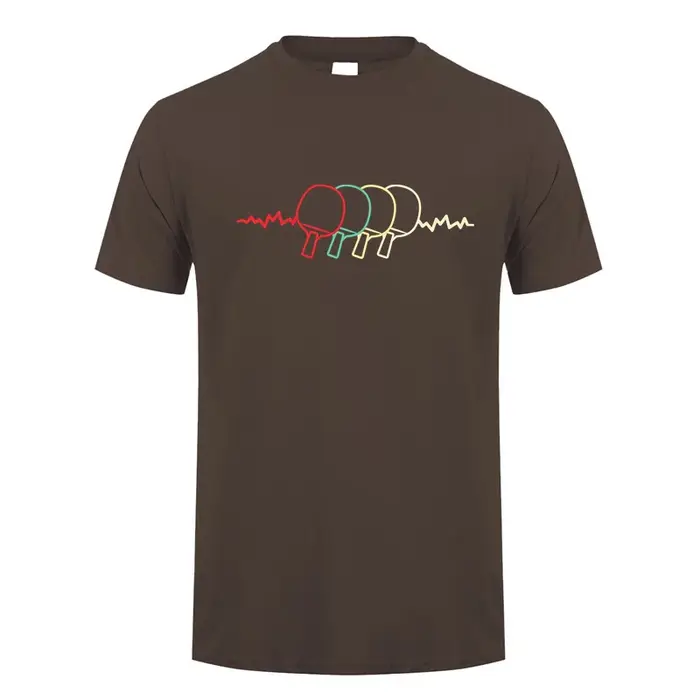 Heartbeat T Shirt Hommes À Manches Courtes Coton Tennis De Table Économie Homme Vêtements Tees Y-TP-013