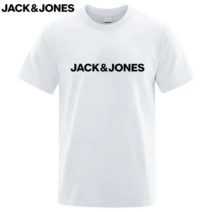100% pur coton Jack Jones T-shirts d'été pour hommes et femmes