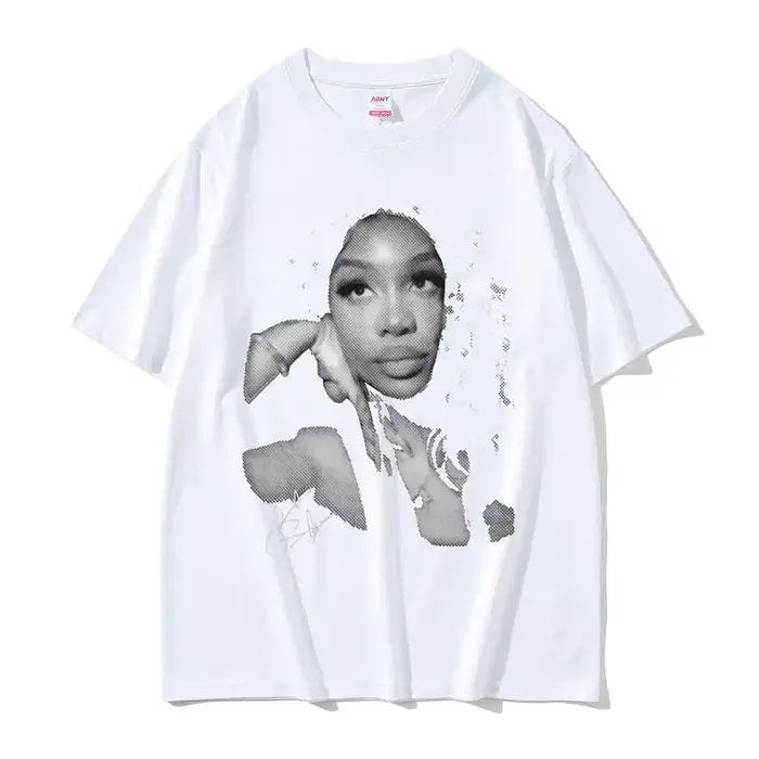 Rappeur SZA visage graphique T-shirt hommes femmes vêtements Hip Hop mode surdimensionné T-shirts