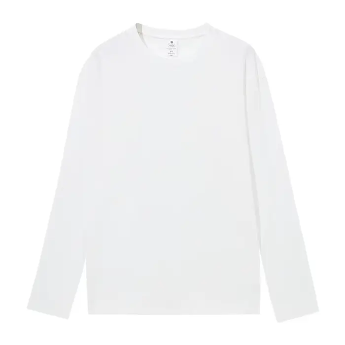 T-shirt manches longues en coton pour hommes et femmes, 230g, Logo imprimé, nom brodé, printemps-aut