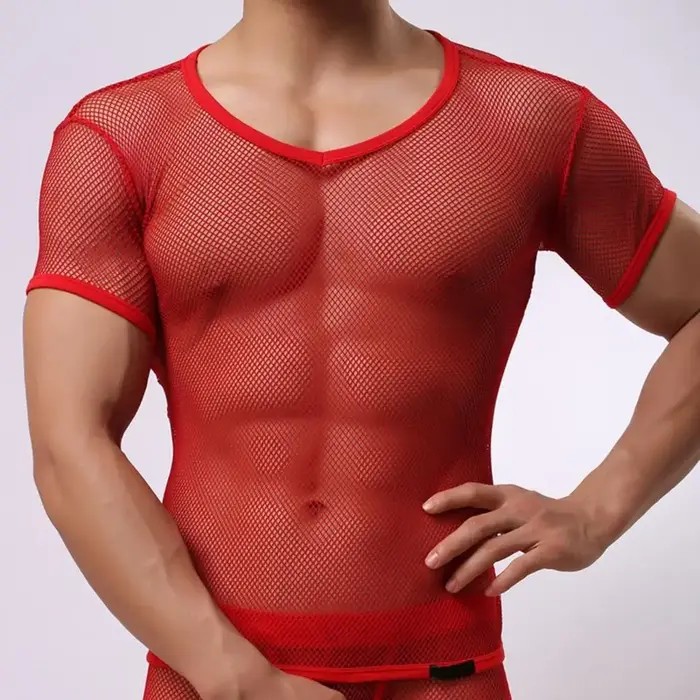 T-shirt pour hommes à col en V