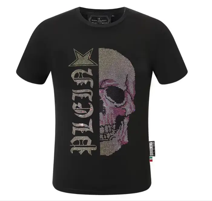 T-shirt ras du cou en pur coton avec biscuits pour hommes