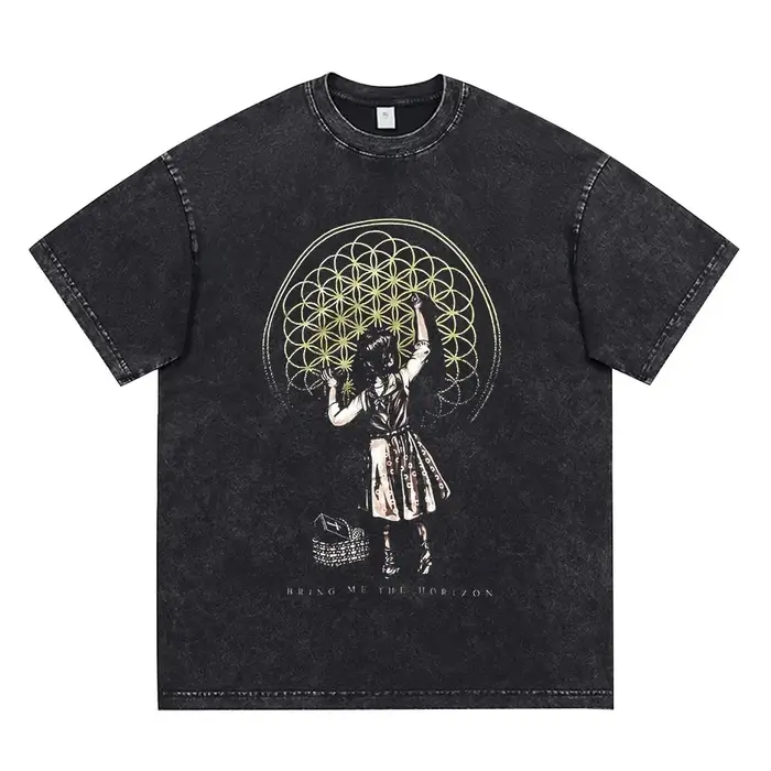 Metal Core Band BringMe The Horizon Album Post Human Nex Gen Vintage lavé T-shirts BMTH métal T-shir