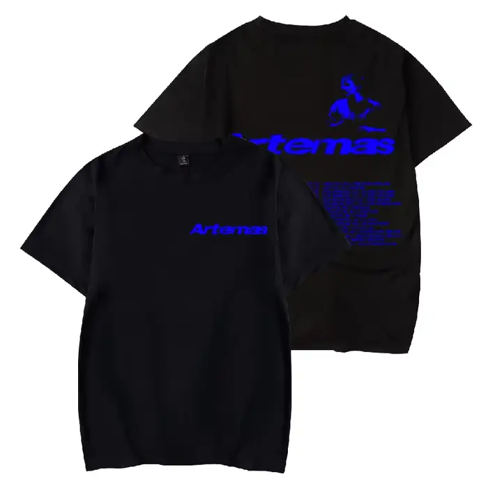Artemas-T-shirt col rond manches courtes homme et femme, décontracté, estival et à la mode, 2024