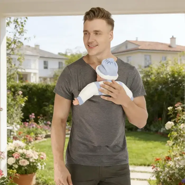T-shirt de sécurité à poche kangourou pour bébé