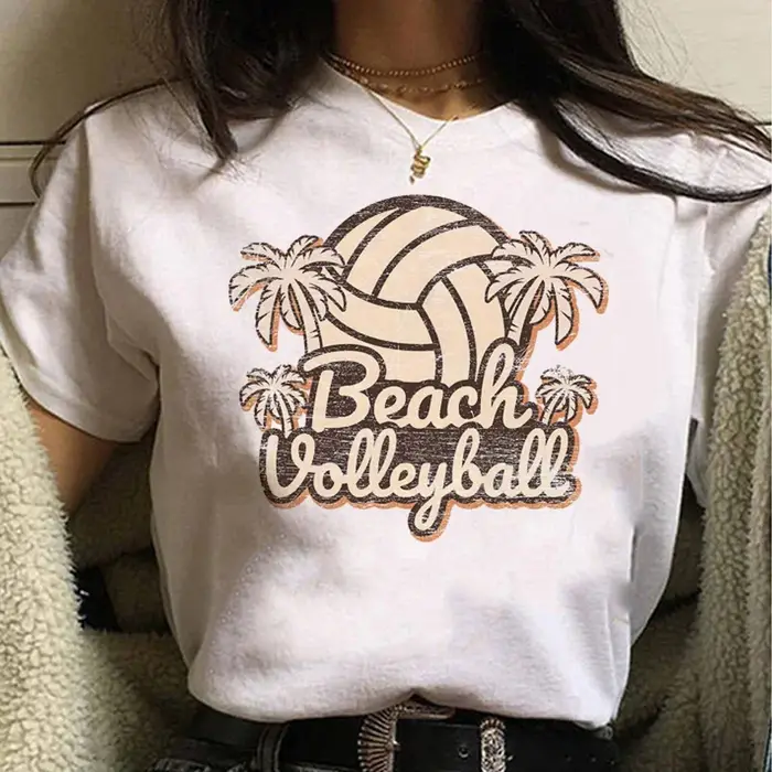 T-shirts de volley-ball pour femmes T-shirts de dessin animé drôle filles vêtements drôles T-shirts 