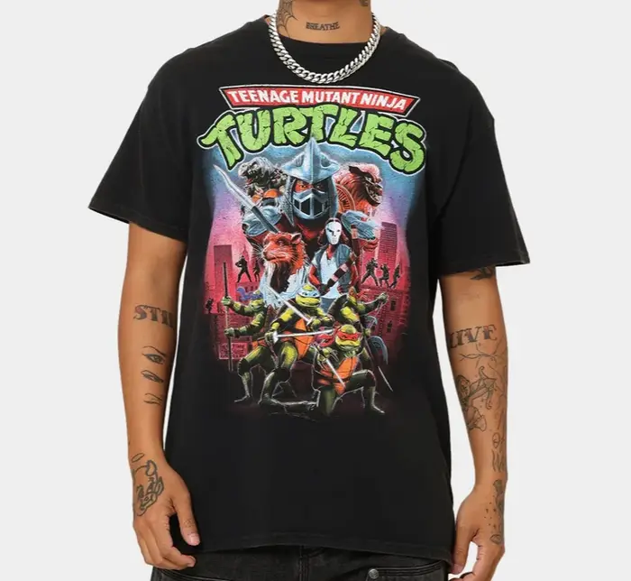 Nouvelle Collection Été 2026 : T-shirt Imprimé Homme Motif Tortues Ninja – Streetwear Grande Taille 