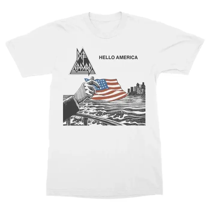 T-shirt à imprimé graphique du groupe de hard rock britannique Def Leppard