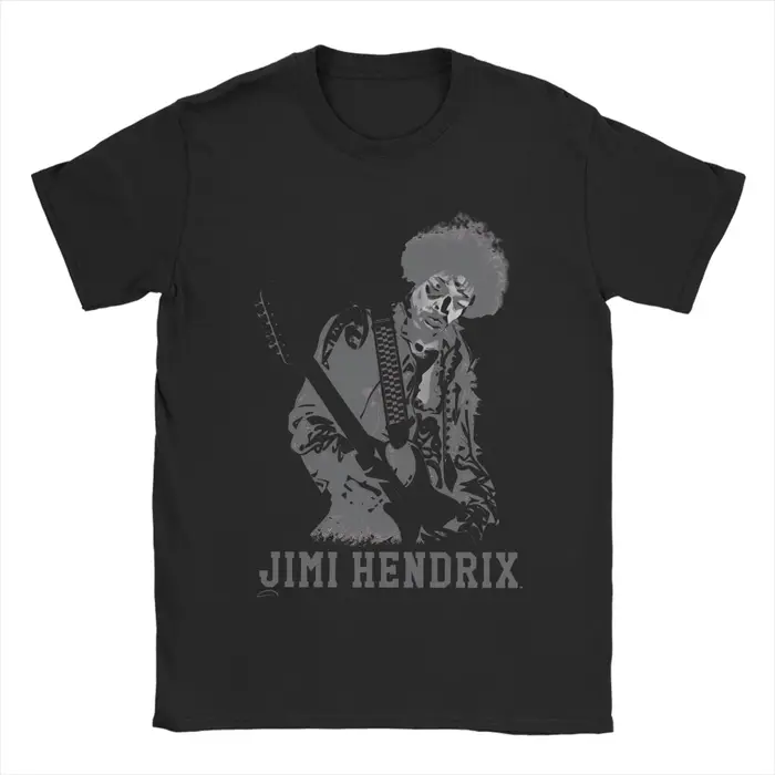 T-Shirt en coton Jimi Hendrix pour homme, classique, respirant, nouveauté, grande taille, vêtements 
