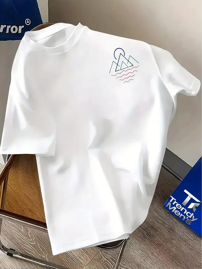 T-shirt bleu clair pour hommes
