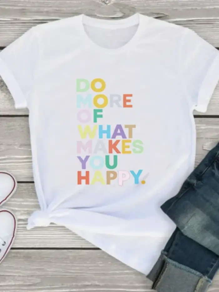 T-shirt manches courtes col rond pour femmes