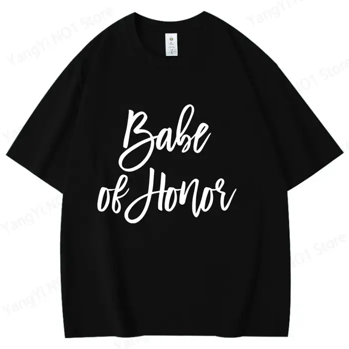 T-shirt de mariage pour la mariée et les demoiselles d'honneur, avec imprimé lettres amusantes, déco