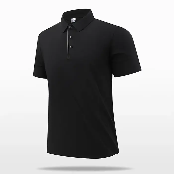 Polo Premium Homme Sans Couture Col Revers Imprimé Ample Manches Courtes