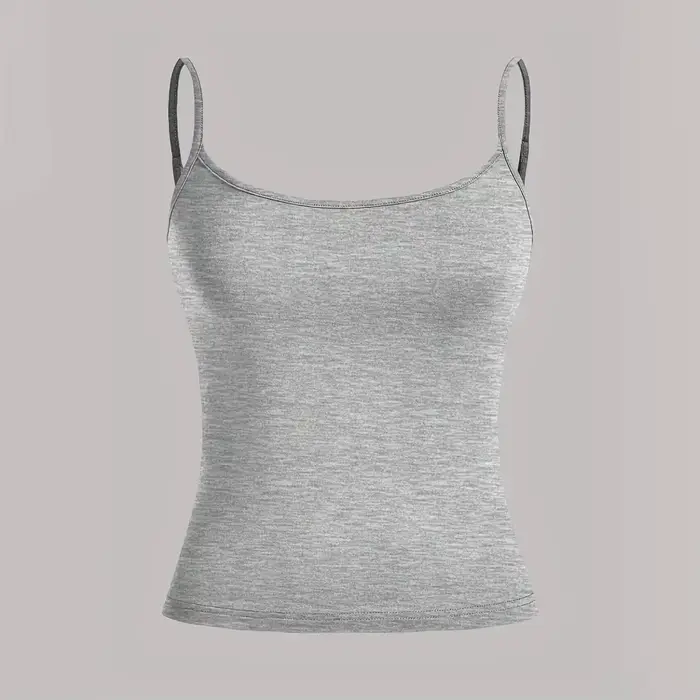 Débardeur à bretelles pour femmes, haut Slim pour mode d'été, polyvalent, décontracté, respirant, ti