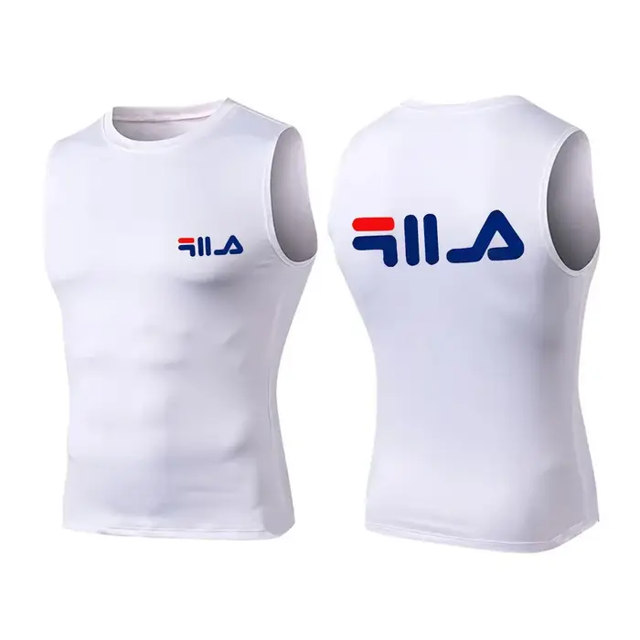 Débardeur Athlétique Homme Coupe Ajustée Respirant Anti-Transpiration Sans Manches pour Entraînement Sportif Course à Pied