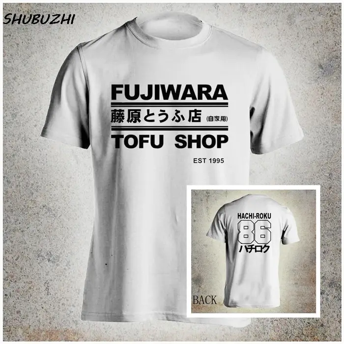 T-shirts d'été Takumi Fujiwara Tofu boutique livraison initiale D Manga HachiRoku Shift Drift hommes T-Shirt