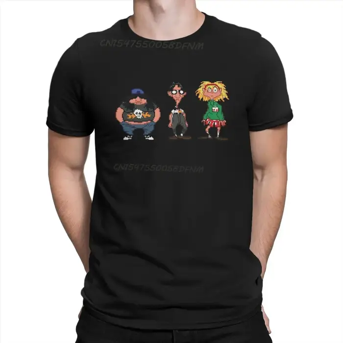 T-shirt en coton avec motif du jeu "Day of the Tentacle" pour homme