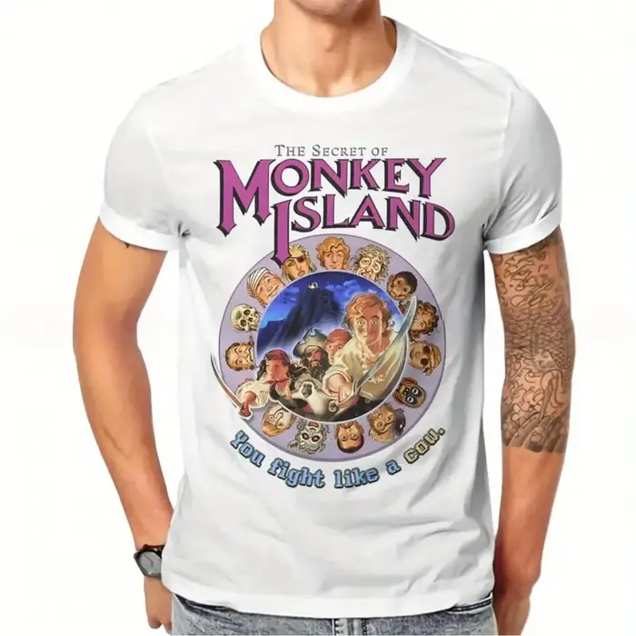 T-Shirt de jeu Vintage Secret of Monkey Island pour hommes