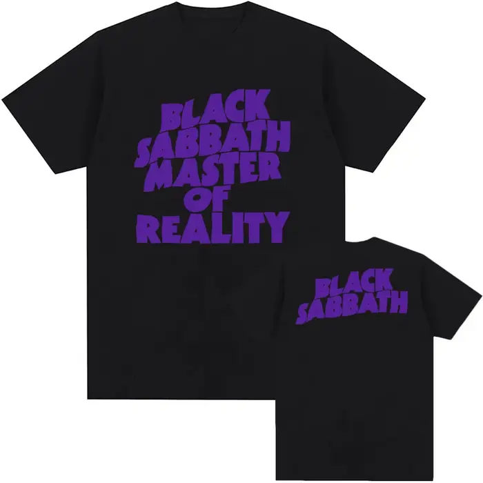 Black Sabbath Master of Reality T-shirt Summer Cotton Short Sleeve Tshirts Grunge Rock Band Fashion T Shirt Men Women Clothing